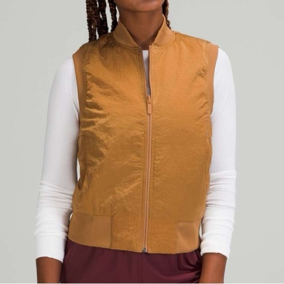 lululemon athletica Jackets & Blazers - Lululemon Non-Stop Reversible Bomber Vest Bold Beige